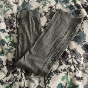 used gray/silver wide pant leggings petite